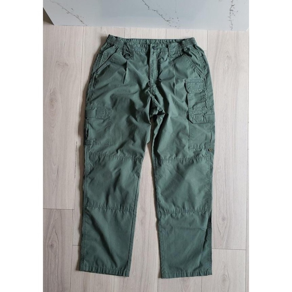Propper Tactical Pants Mens 36x34 Green Cargo Elastic Waist Army Workwear